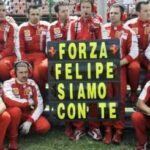Tutto il Team Ferrari, fa sentire la propria vicinanza a Felipe Massa