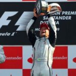 La gioia di Rubens Barrichello sul podio di Monza