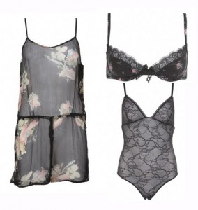 La lingerie di Kate Moss per Topshop Christmas 2009