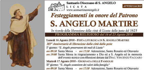 Canicatti Web Notizie -Licata, si festeggia Sant’Angelo Martire