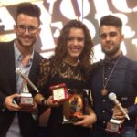Vinciguerra Calogero (a destra) con Giorgia Vitali vincitrice assoluta della puntata e Calogero Virone