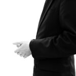 man in black suit jacket