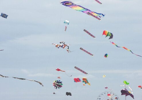 kites, colorful, fun, flying, wind, outdoor, blue fun