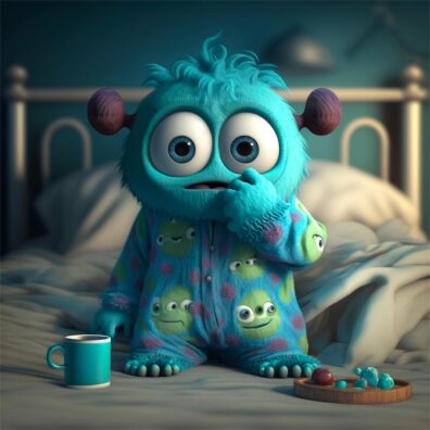 fuzzy, blue, monster, child, kid, alien, pajamas, bed, bedroom, creature, cute, fuzzy, monster, monster, monster, alien, pajamas, pajamas, pajamas, pajamas, pajamas, bed, bed, cute