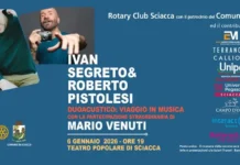 L’Epifania a Sciacca: Ivan Segreto e Roberto Pistolesi in concerto al Teatro Samonà