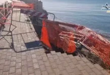 Crollata la pista ciclabile di San Leone, Mareamico: “era prevedibile”