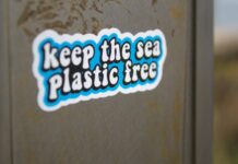 Plastic free onlus, raccolte oltre 65 tonnellate di plastica e rifiuti in Sicilia a sticker on the side of a trash can reads keep the sea plastic free