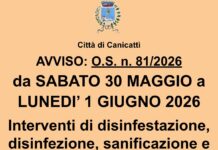 Canicattì, disinfestazione e derattizzazione nelle scuole