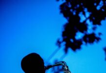 Arcosoli 2026: il grande jazz torna alla Valle dei Templi di Agrigento a silhouette of a man playing a saxophone