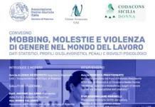 A Palermo un convegno su mobbing, molestie e violenza di genere sul lavoro: giuristi, magistrati e psicologi a confronto