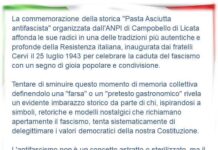ANPI Campobello di Licata: nessuno può sminuire le iniziative antifasciste