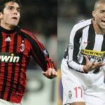 Kakà e David Trezeguet, stelle di Milan e Juventus